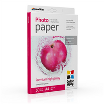 Popierius ColorWay Photo Paper, 50 sheets  255 g/m²  A4  Premium High Glossy