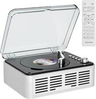„Gueray“ retro CD grotuvas su garsiakalbiais, USB & AUX palaikymas, baltas