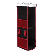 Locker Shelf Organizer 3-Tier Hanging Storage Bag Locker Storage Rack with Side Pockets Hooks for School Gym Closet juoda