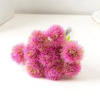 10/5Pcs Dandelion Artificial Flowers Plants Bouquet Plastic Fake Flower for Home Wedding Table Decoration DIY Floral Arrangement 5PCS violetinė