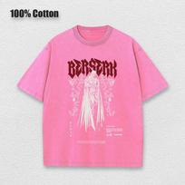 Anime Berserk Guts Acid marškinėliai Retro Vintage Plauta Grafika Tees Vyrai Harajuku Medvilnė Laisvalaikio Trumpomis rankovėmis Marškinėliai Viršūnės Unisex M