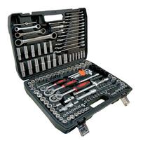 Įrankių rinkinys TRIMAX, komplekte 1/2", 3/8", 1/4'' terkšliniai veržliarakčiai ir galvutės, 151 vnt