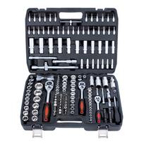 Įrankių rinkinys TRIMAX, komplekte 1/2", 3/8", 1/4'' terkšliniai veržliarakčiai ir galvutės, 172 vnt