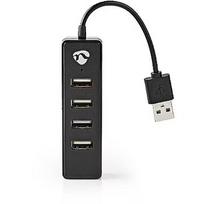 Nedis USB-Hub | 4-Port port(s) | USB 2.0 | Stromversorgung über USB | 4x USB UHUBU2420BK