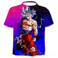 Vaikiški Dragon Ball serijos 3D skaitmeniniu būdu spausdinti berniukų gatvės madingi marškinėliai apvaliu kaklu trumpomis rankovėmis 110