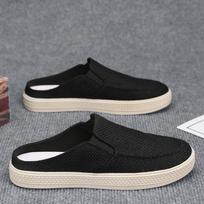 Fashion Men's daily anti slip wear-resistant slippers with simple toe cover lightweight  breathable summer new casual men's shoes 39