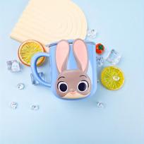 10,82 oz Judy Hopps nerūdijančio plieno termokrūza su dangteliu, rankena, šviesiai mėlyna, daugkartinio naudojimo karštiems/šaltiems gėrimams, Nick
