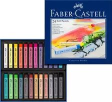 Pastelinės kreidelės Faber-Castell Goldfaber, 24 spalvos