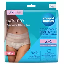 CANPOL BABIES_Kvėpuojančios pogimdyminės kelnaitės 2in1 su įklotu L/XL