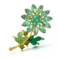 Segė Gėlė žalia; 3x5.3cm