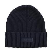 Calvin Klein Patch Chunky Rib Cotton Beanie Dark Sapphire LV04D8053G CEF (CK694-a) kepurė