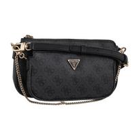 Guess Noelle II Dbl Pouch Crossbody HWBG96 72710 Coal Logo (GU758-a) rankinė