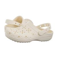 Crocs Classic Floral Cut Out Clog Chalk 210927-0WV (CR389-b) Moteriški batai/šlepetės