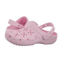 Crocs Classic Floral Cut Out Clog Pink Milk 210943-6ZW (CR345-b) Moteriški batai/šlepetės