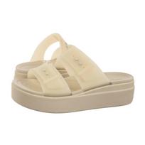 Crocs Brooklyn Buckle Frosted Low Wedge Sandstone 210980-0LH (CR368-b) Moteriški batai/šlepetės