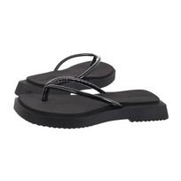 Calvin Klein Sq Low Wedge Sandal Stitch Triple Black YW0YW01716 0GJ (CK653-a) šlepetės