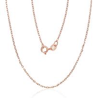 Sidabrinė grandinėlė Anchor 1 mm , briaunų apdirbimas deimantu 2400084(PAu-R), Sidabras 925°, raudonas auksas