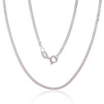 Sidabrinė grandinėlė Curb 2 mm , briaunų apdirbimas deimantu 2400136, Sidabras 925°