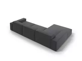 Modulinė kampinė sofa - kairė, Jodie, 4 sėdimos vietos, 284x166x70, tamsiai pilka