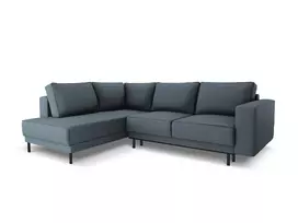 Kampinė Sofa lova - kairė, Caro, 5 sėdimos vietos, 247x187x90, mėlyna