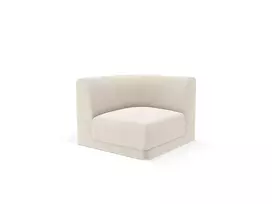 Modulinės sofos dalis - kampas, Miley, 1 sėdynė, 90x90x70, šviesiai smėlio spalvos