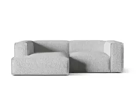 Modulinė kampinė sofa - kairė, Nuria, 3 vietų, 147x252x72, sidabrinė