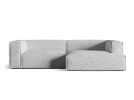 Modulinė kampinė sofa - dešinė, Nuria, 4 sėdimos vietos, 147x292x72, sidabrinė
