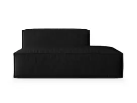 Dešinės pusės modulinė sofa, Nuria, 3 vietų, 110x165x72, juoda