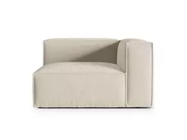 Dešinės pusės modulinė sofa, Nuria, 1 sėdynė, 125x110x72, smėlio spalvos