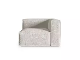 Modulinis kampinis baldas, Nuria, 1 sėdynė, 110x110x72, pilkai smėlio spalvos melanžas
