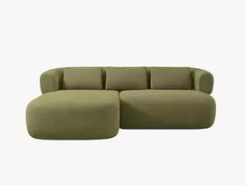 Kampinė sofa - kairė, Jenny, 5 vietų, 200x145x73, žalia