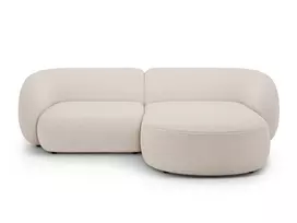 Modulinė kampinė sofa - dešinė, Kate, 2 sėdimos vietos, 255x176x76, smėlio spalvos