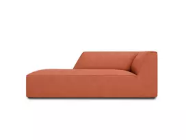 Šezlongas kairinis, Ruby, 1 sėdynė, 180x93x69, Koralų spalvos