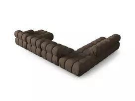 Modulinė U formos kampinė sofa - kairė, Bellis, 7 sėdimos vietos, 376x282x70, ruda