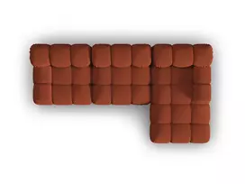 Modulinė kampinė sofa - dešinė, Bellis, 4 sėdimos vietos, 282x155x70, plytų imitacija