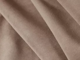 Velvet U formos kampinė sofa - kairė, Miley, 6 sėdimos vietos, 330x255x70, kapučino spalvos