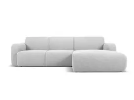 Boucle kampinė sofa - dešinė, Molino, 4 sėdimos vietos, 250x170x72, šviesiai pilka
