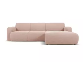 Boucle kampinė sofa - dešinė, Molino, 4 sėdimos vietos, 250x170x72, rausva