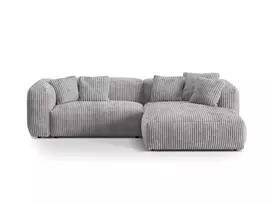 Modulinė kampinė sofa - dešinė, Martina, 2 sėdimos vietos, 280x176x75, šviesiai pilka