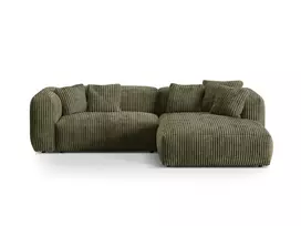 Modulinė kampinė sofa - dešinė, Martina, 2 sėdimos vietos, 280x176x75, samanų žalia