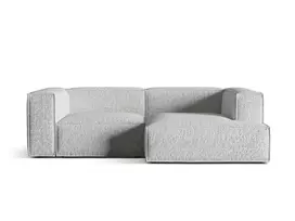 Modulinė kampinė sofa - dešinė, Nuria, 3 vietų, 147x252x72, sidabrinė