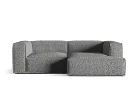 Modulinė kampinė sofa - dešinė, Nuria, 3 vietų, 147x252x72, grafito spalvos