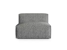 Modulinė sofa be porankių, Nuria, 1 sėdynė, 110x100x72, grafito spalvos