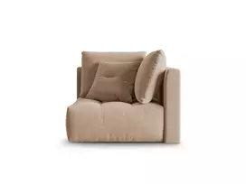 Velvet Modulinės sofos dalis - kampas sofa, Bloom, 1 sėdynė, 100x100x95, smėlio spalvos