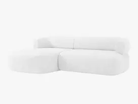 Kampinė sofa - kairė, Jenny, 5 vietų, 225x145x73, dramblio kaulo spalvos