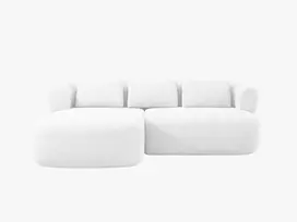 Kampinė sofa - kairė, Jenny, 5 vietų, 200x145x73, dramblio kaulo spalvos