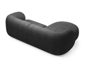 Modulinė kairiojo kampinio sofa, Kate, 2 sėdimos vietos, 255x176x76, tamsiai pilka melanžo spalva