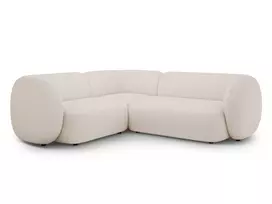 Modulinė kampinė sofa - kairė, Kate, 4 sėdimos vietos, 252x220x76, smėlio spalvos