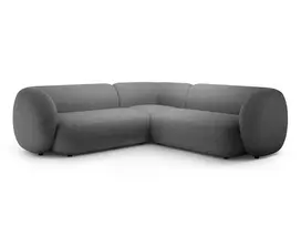 Modulinė u formos kampinė sofa, Kate, 5 vietų, 252x252x76, tamsiai pilka