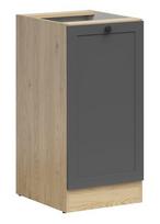 Virtuvinė spintelė Junona Line D1D/40/82_P, ruda/pilka